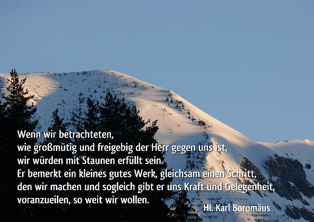 Karl Boromäus: Wenn wir betrachteten, wie großmütig und freigebig der Herr gegen uns ist